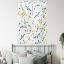 Minimalist Dragonflies Tapestry