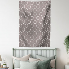 Ring Shapes Grungy Art Tapestry