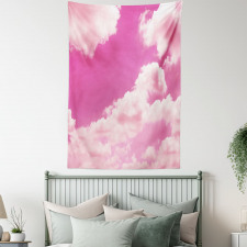 Pink Sunset Clouds Tapestry