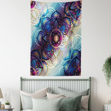 Diagonal Gradient Lotus Tapestry