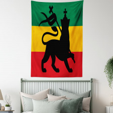 Judah Lion Reggae Flag Tapestry