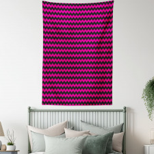 Chevron Lines Curves Tapestry