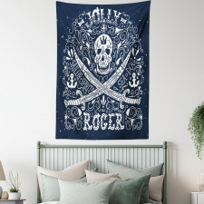 Pirates Jolly Roger Flag Tapestry