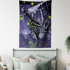 Ghost Vessel Island Tapestry