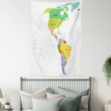 South and North America Tapestry