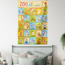 Zoo Alphabet Style Tapestry