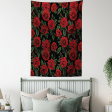 Retro Petals Leaves Growth Tapestry