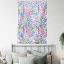 Colorful Vintage Curls Tapestry