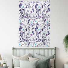 Butterflies and Swirls Tapestry