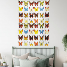 Butterflies Many Shapes Tapestry