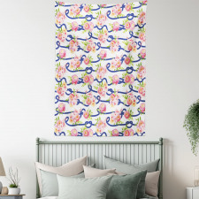 Marine Floral Tapestry