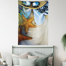 Tropical Beach Seashell Tapestry