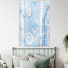 Snowflakes Butterfly Tapestry