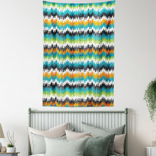 Trippy Forms Motif Tapestry