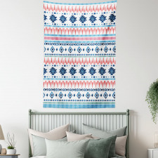 Watercolor Style Art Shapes Tapestry