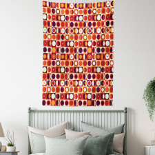 Sixties Style Ovals Tapestry