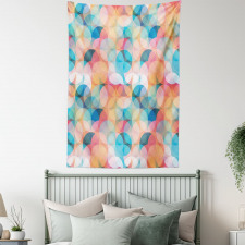 Pastel Mosaic Circles Tapestry