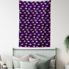 Rainbow Patterned Animals Tapestry