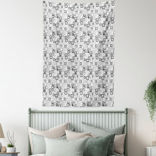 Vintage Squares Retro Tapestry