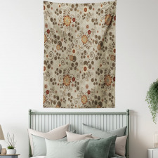 Swirls Curves and Dots Tapestry