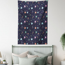 Alien Planets Asteroid Tapestry