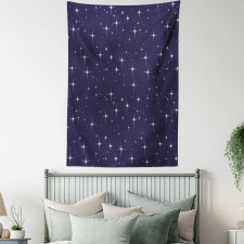 Night Skyline with Stars Tapestry