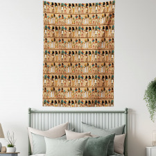 Egyptology Cartoon Tapestry