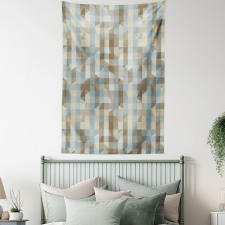 Soft Vertical Line Design Tapestry