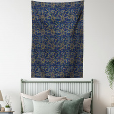 Vintage Doodle Style Star Tapestry
