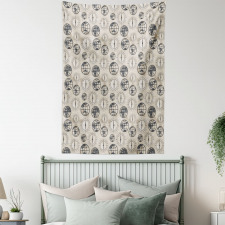 Continents Pattern Tapestry