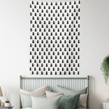 Abstract Modern Monochrome Tapestry