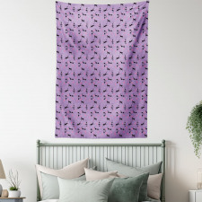 Funky Funny Romantic Hearts Tapestry
