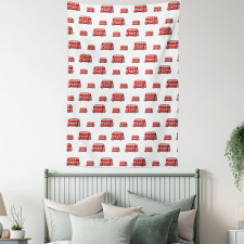 Cute Double Decker Bus Tapestry