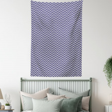 Chevron Marine Colors Tapestry