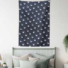 Dark Lake with Calm Waves Tapestry