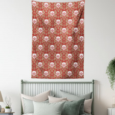 Baroque Floral Skulls Tapestry