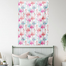Hawaii Flamingos Tapestry