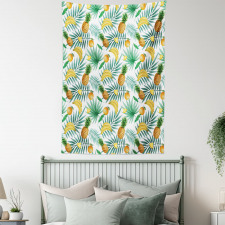 Exotic Fruits Leaves Tapestry