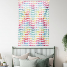 Colorful Hearts Tapestry