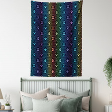 Paw Print Design Tapestry