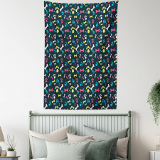 Cool Canine Bones Tapestry