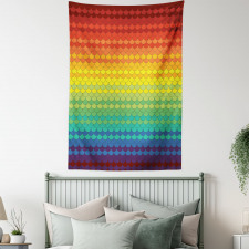 Colorful Rainbow Scale Tapestry