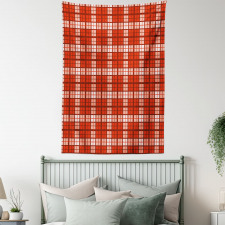 Vintage Tartan Motif Tapestry