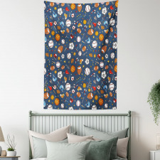 Dark Silhouette Backdrop Tapestry