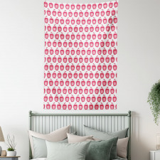 Doodle Pink Girls Pattern Tapestry