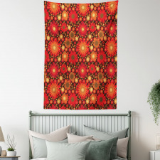 Vivid Botanical Gerbera Art Tapestry