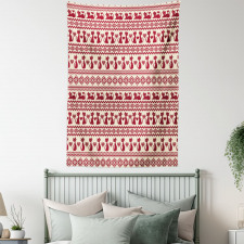 Cat Pattern Pixel Art Tapestry