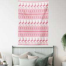 Winter Time Reindeers Tapestry