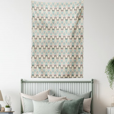 Native Geometric Zigzag Tapestry