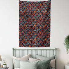 Scale Mandala Design Tapestry